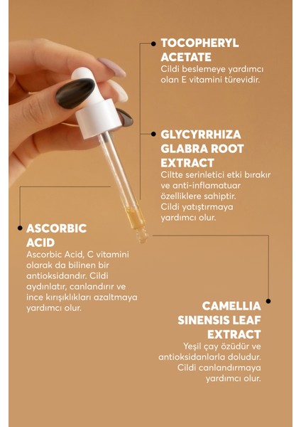 C Vitamini Aydınlatıcı ve Ton Eşitleyici Bakım Serumu 30 ml %10 Ascorbic Acid