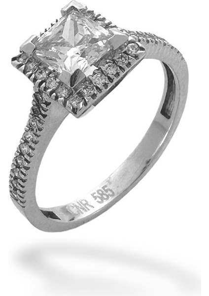 2. Carat Baget Üst Kalite Beyaz Altın Yüzük fiyatları