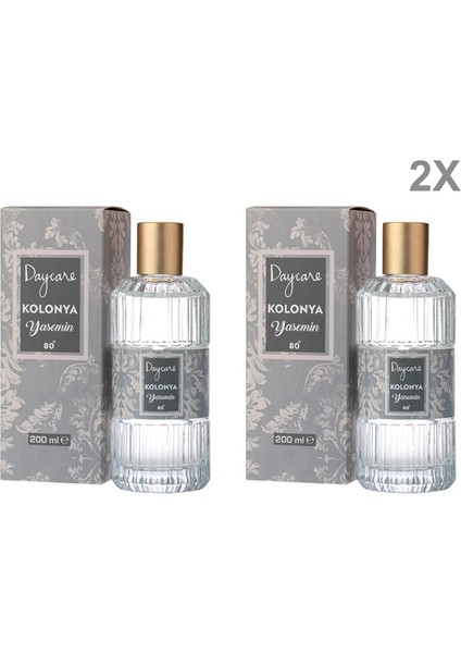 Cam Şişe Yasemin Kolonya 200 Ml (2 Adet)