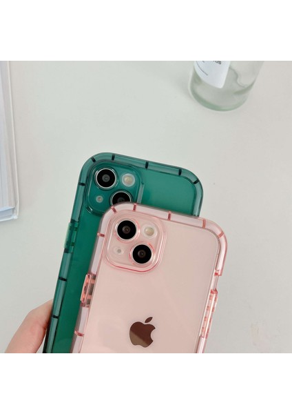 iPhone 14 Için Plus Luminous Noctilucent Telefon Kasası Damla Geçirmez Koruyucu Tpu Arka Kapak-Şeffaf Siyah (Yurt Dışından)
