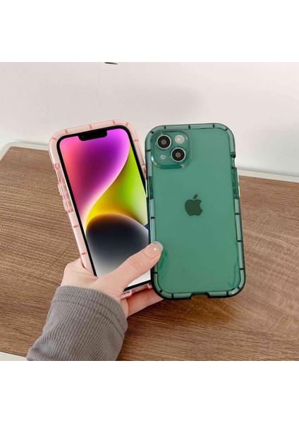 iPhone 14 Için Plus Luminous Noctilucent Telefon Kasası Damla Geçirmez Koruyucu Tpu Arka Kapak-Şeffaf Siyah (Yurt Dışından)