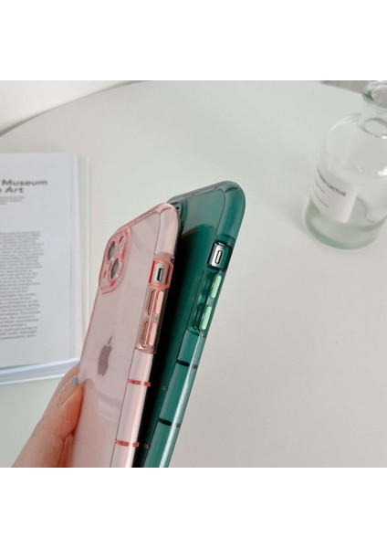 iPhone 14 Için Plus Luminous Noctilucent Telefon Kasası Damla Geçirmez Koruyucu Tpu Arka Kapak-Şeffaf Siyah (Yurt Dışından)