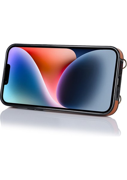 iPhone 14 Için Yüzük Kickstand Case Plus Fermuar Cüzdan Pu Deri Kaplamalı Tpu Cep Telefonu Kapak-Kahverengi (Yurt Dışından) fırsatları