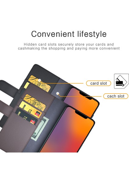 iPhone 14 Için Şok Geçirmez Telefon Kapağı Orijinal Deri Tpu Stand Cüzdan Case-Brown (Yurt Dışından) indirimleri