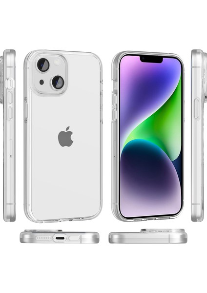 iPhone 14 Için Sert Pc Için Yumuşak Tpu Koruyucu Kılıf Anti Anti Anti Anti Anti Anti Anti-Collion Telefon Kapağı Dahili Kamera Lens Koruyucu-Şeffaf Beyaz (Yurt Dışından) indirimleri