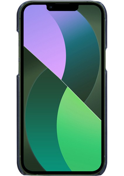 iPhone 14 Için Damla Geçirmez Telefon Kasası Plus 6.7 Inç Pu Deri Kaplı Sert Pc Telefon Kabuğu Çift Kart Yuvası Mavisi (Yurt Dışından)