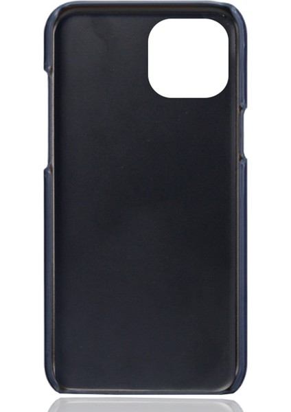 iPhone 14 Için Damla Geçirmez Telefon Kasası Plus 6.7 Inç Pu Deri Kaplı Sert Pc Telefon Kabuğu Çift Kart Yuvası Mavisi (Yurt Dışından)