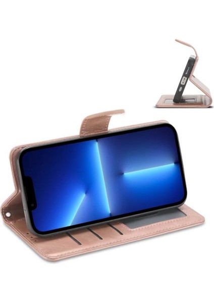 iPhone 14 Pro Max Için 6.7 Inç Anti-Çizelge Çılgın At Dokusu Pu Deri Telefon Flip Cüzdan Kılıf Katlanabilir Stand Koruyucu Cep Telefonu Kapak Golü Altın (Yurt Dışından) fiyatları