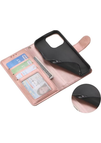 iPhone 14 Pro Max Için 6.7 Inç Anti-Çizelge Çılgın At Dokusu Pu Deri Telefon Flip Cüzdan Kılıf Katlanabilir Stand Koruyucu Cep Telefonu Kapak Golü Altın (Yurt Dışından) fırsatları