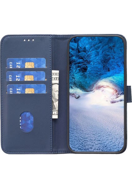 iPhone 14 Pro Max Pu Deri Deri Flip Cüzdan Kılıfı Katlama Stand Telefon Kapak-Meyve (Yurt Dışından)