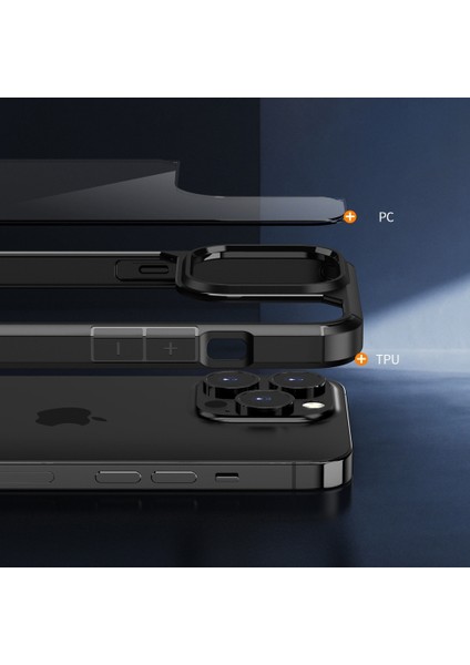 iPhone 14 Plus Giyim Dayanıklı Işık Ince Cep Telefon Kılıfı Pc+Tpu Hibrit Arka Kapak Black (Yurt Dışından) indirimleri