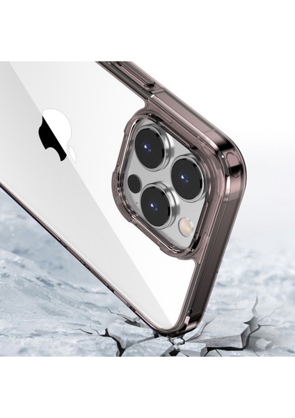 iPhone 14 Için Aurora Serisi Plus Crystal Clear Pc+Tpu Back Cover Airgag Airgag Anti-Drop Anti-Çizelge Anti-Çizelge Case-Coffee (Yurt Dışından)