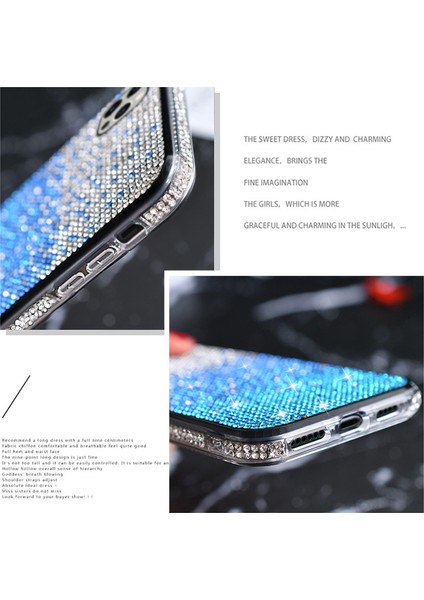 iPhone 14 Için Gradyan Glitter Sparkle Bling Kılıf Rhinestone Dekor Tpu Koruyucu Kapak Serçisi Siyah (Yurt Dışından) fırsatları
