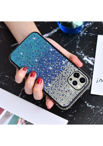 iPhone 14 Için Gradyan Glitter Sparkle Bling Kılıf Rhinestone Dekor Tpu Koruyucu Kapak Serçisi Siyah (Yurt Dışından) indirimleri