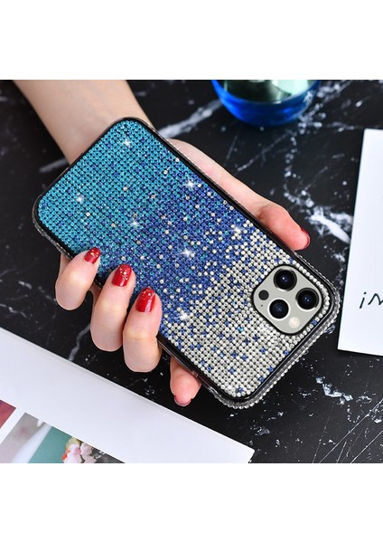 iPhone 14 Için Gradyan Gritter Sparkle Bling Kılıf Rhinestone Dekor Tpu Koruyucu Kapak Sınıflandırıcı Mor (Yurt Dışından) indirimleri