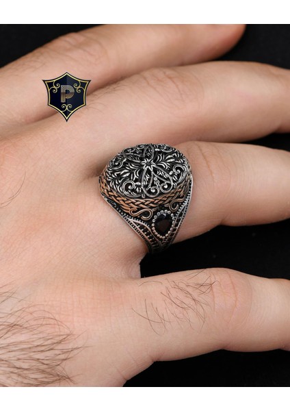 Gümüş Örgü Tasarım 925 Ayar Gümüş Erkek Yüzüğü modelleri
