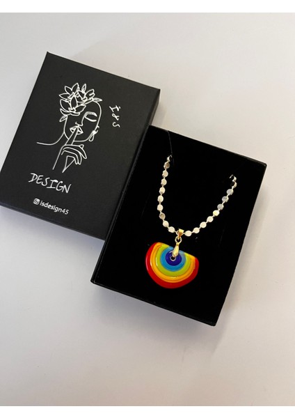 Murano Gökkuşağı Kırmızı Kolye fiyatları