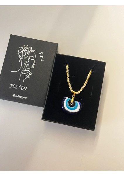 Kolye Murano Nazar Boncuklu Harf Detaylı fiyatları