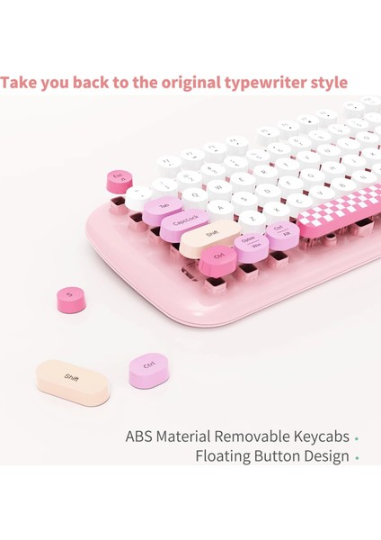 Kablosuz Klavye ve Mouse Set Renkli Sevimli 100 Tuşlu Pc Notebook Laptop Uyumlu Klavye ve Fare Ev Ofis Kullanımına Uygun Ingilizce Q Klavye fiyatları