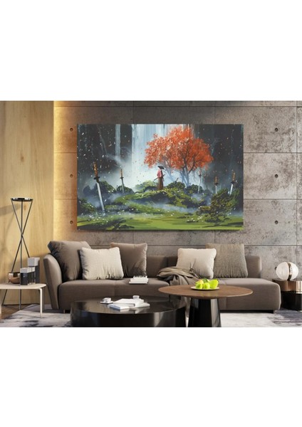 Samuray Tablosu Dekoratif Kanvas Tablo AR030442