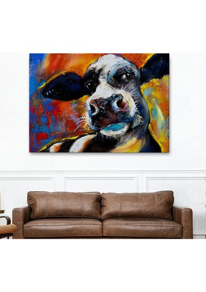 Inek Portresi Modern Sanat Dekoratif Kanvas Duvar Tablo AR030307