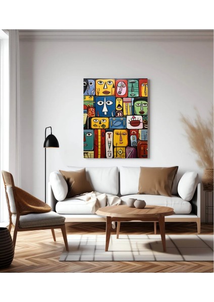 Picasso Tarzı Tablo Çizimi Dekoratif Kanvas Tablo AR030430
