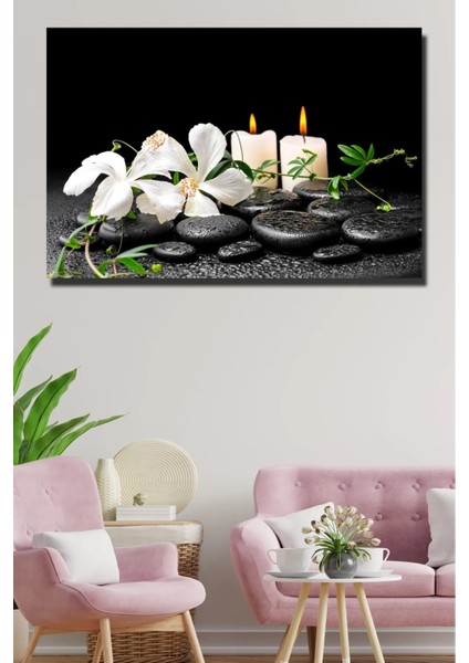 Çiçek Açan Beyaz Ebegümeci Kanvas Tablo AR030367