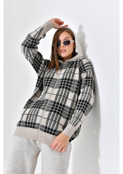 Kadın Fermuar Kapşon Detay İkili Takım Taş 21-6038 indirimleri