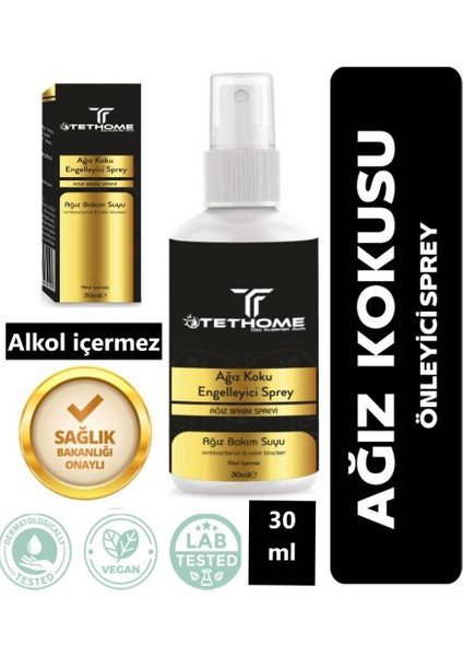 Ağız Kokusu Önleyici Sprey Alkolsüz Ağız Bakım Suyu Formül 30ML