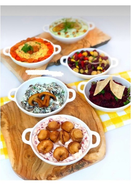 Porselen Yuvarlak Meze Tabağı Kahvaltı Sunum / Küçük Boy 3'lü modelleri