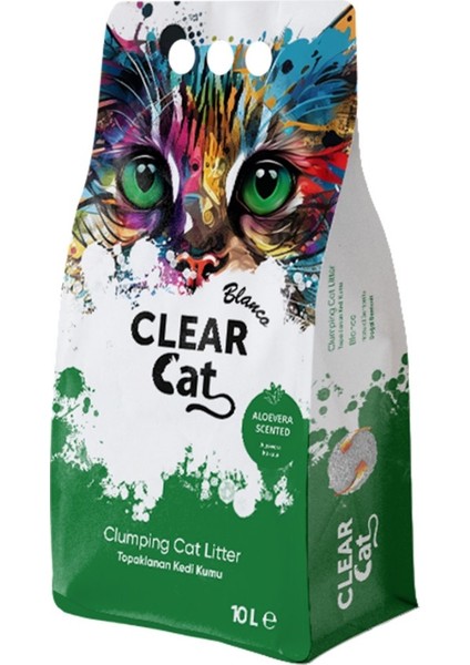 Kedi Kumu Topaklaşan Bentonit Clear Cat Blanco 20L Aloe Vera Kokulu (4*5L veya 2*10L) fiyatları