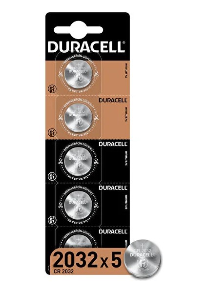 CR2032 3 Volt Para Pil - CR2032 Lityum Pil 5'li Paket CR2032 Lithium Pil Yuvarlak Pil Para Pil