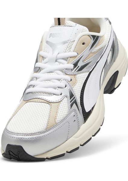 Warm White-Puma White-Puma Silver Puma Milenio Tech Kırık Beyaz Günlük Spor Ayakkabı