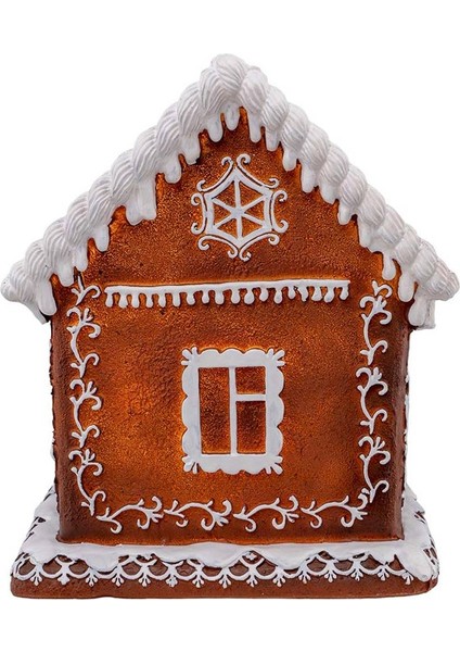 Gingerbread Işıklı Yılbaşı Polyresin Ev Dekorasyon