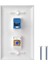 Cat6 Keystone Bağlantı Noktalı 4 Paket Ethernet Koaksiyel Duvar Plakası Çıkışı (Yurt Dışından) 2