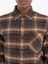 Erkek Kahverengi Cep Detaylı Ekoseli Gömlek 5