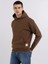 Erkek Kahverengi Kapüşonlu Sweatshirt 3