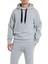 Erkek Gri Kapüşonlu Sweatshirt 1