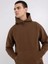 Erkek Kahverengi Kapüşonlu Sweatshirt 2
