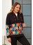 Harf Baskılı Büyük Beden Siyah Sweatshirt 2