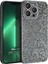 Apple iPhone 13 Pro Kılıf Bling Rhinestones Koyu Gri 1