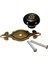 Flyeer Vintage Seramik Kapı Kolları Çekmece Dolap Dolap Dolap Çekme Kolu Siyah + Bronz (Yurt Dışından) 1