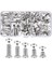 Ncanruı 80 Takım Chicago Vidaları 5 Boyutları 6 10 12 15 18MM Bağlama Vidaları Çıtçıt Perçinler, Deri, Ciltleme, Albüm, Dıy El Sanatları (Yurt Dışından) 2