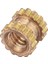 100 Adet Dişi Dişli Tırtıllı Somunlar Yuvarlak Enjeksiyon Kalıplama Pirinç Dişli Ekleme Gömme Somun Çeşitleri Kiti (M2X4 x 3.5) (Yurt Dışından) 4