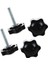 Arelene 4 Adet M6 x 30MM Erkek Dişli 32MM Yıldız Başlı Sıkma Topuzu Siyah (Yurt Dışından) 2