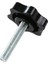 Arelene 4 Adet M6 x 30MM Erkek Dişli 32MM Yıldız Başlı Sıkma Topuzu Siyah (Yurt Dışından) 4