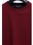 Erkek Bordo Çift Bisiklet Yaka Baskı Detaylı Standart Rahat Kesim Sweatshirt 4