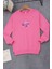 Pembe Çiçek Nakışlı Kız Çocuk Kız Çocuk Sweatshirt 17193 3