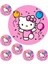 Hello Kitty 7 Adet A4 Yenilebilir Süsü Pasta Kurabiye Şeker Hamuru Kağıt Baskısı 3