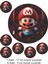 Sevimli Süper Mario 7 Adet A4 Yenilebilir Süsü Pasta Kurabiye Şeker Hamuru Kağıt Baskısı 1
